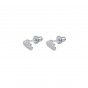 Silver brass cloud earrings
