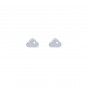 Silver brass cloud earrings