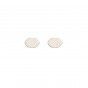 Golden brass lips earrings