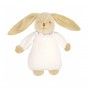 Musical bunny plush rattle ring beige