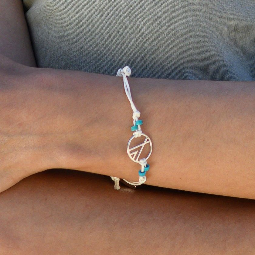 Waxed bracelet Shades of Ocean