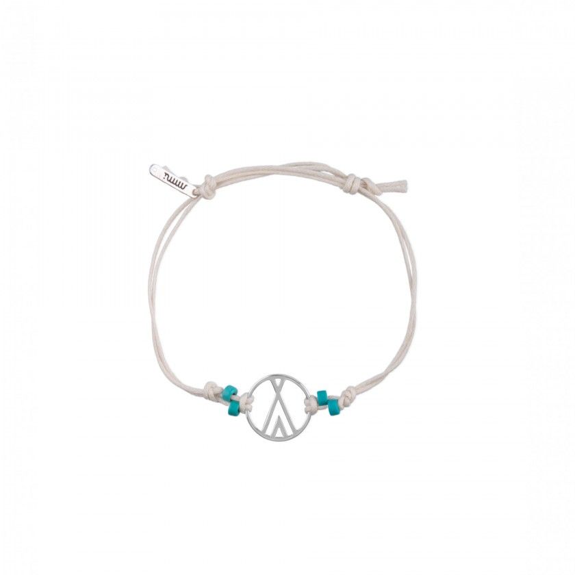 Waxed bracelet Shades of Ocean