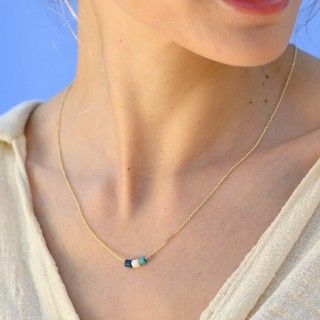 Shades of Ocean silver necklace