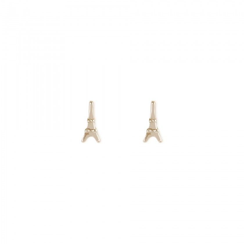 Brincos torre Eiffel prateada