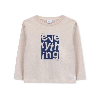 T-shirt manga comprida menino algodo orgnico Everything