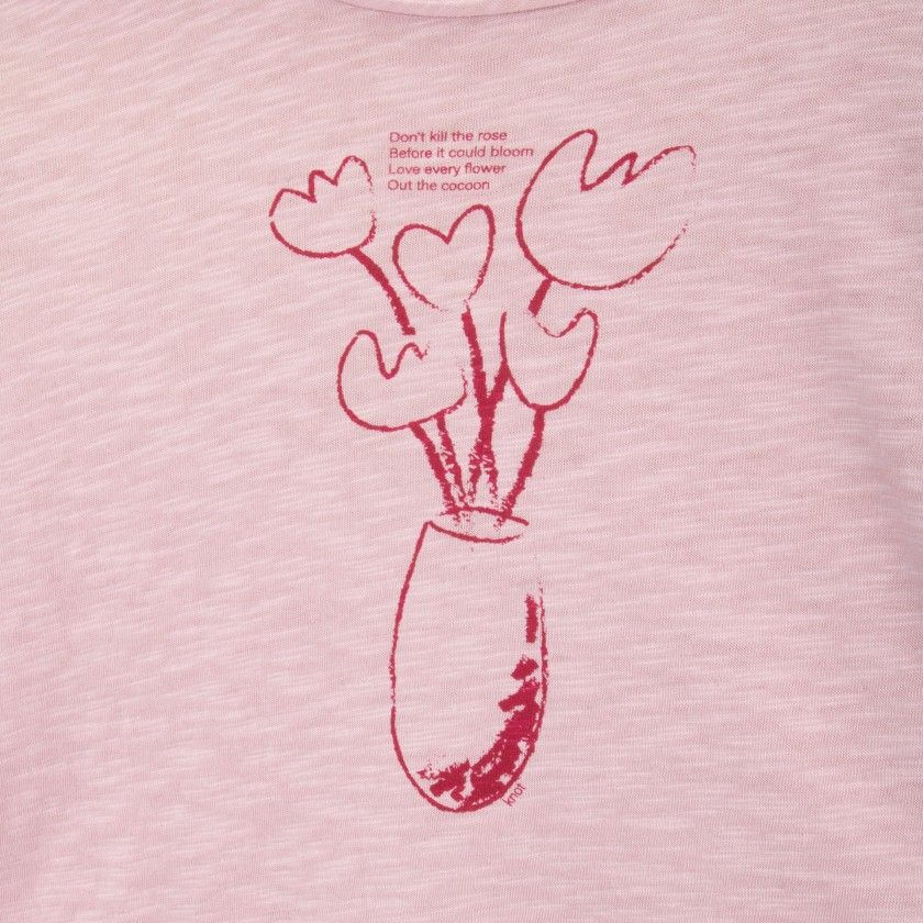 T-shirt manga comprida menina algodo Garden Shed