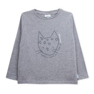T-shirt manga comprida algodão orgânico Panther