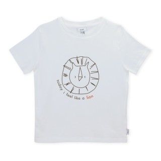 T-shirt manga curta algodão orgânico Lion