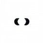 Silver half moon earrings