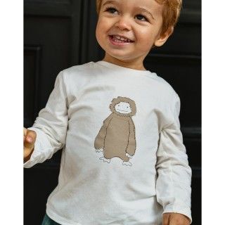 T-shirt manga comprida bebé algodão Fluffly Creature