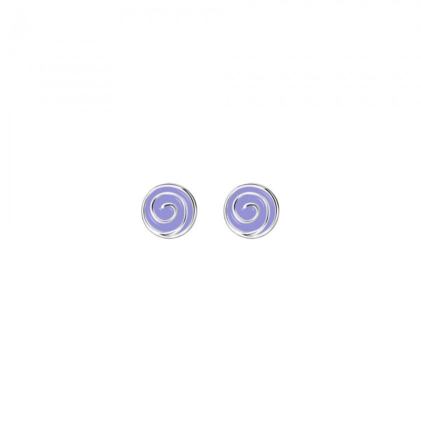 Brincos prata espiral