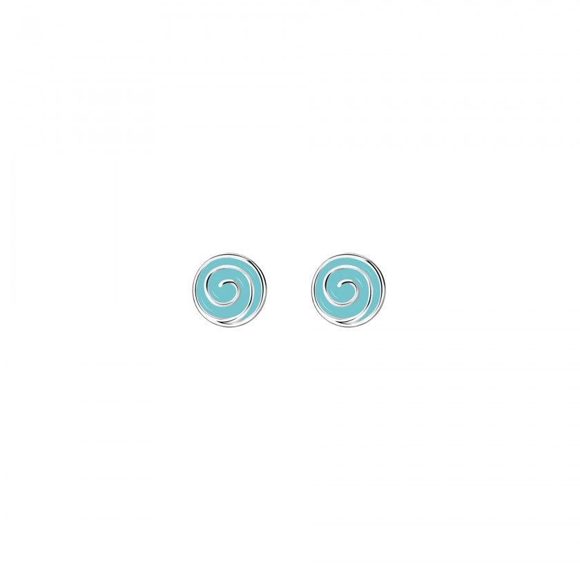 Spiral silver earrings