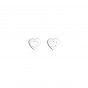Silver heart outline earrings