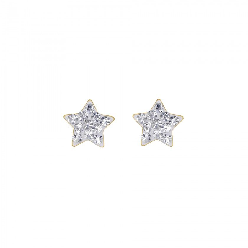Shiny Silver Star Earrings