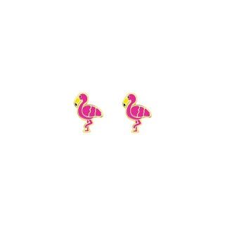 Silver flamingo earrings