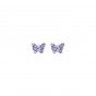 Shiny silver butterfly earrings