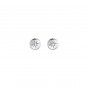 Compass rose silver earrings