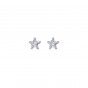 Silver shiny star earrings