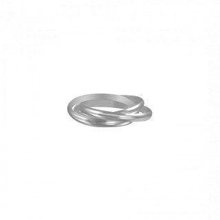 Intertwined silver ring