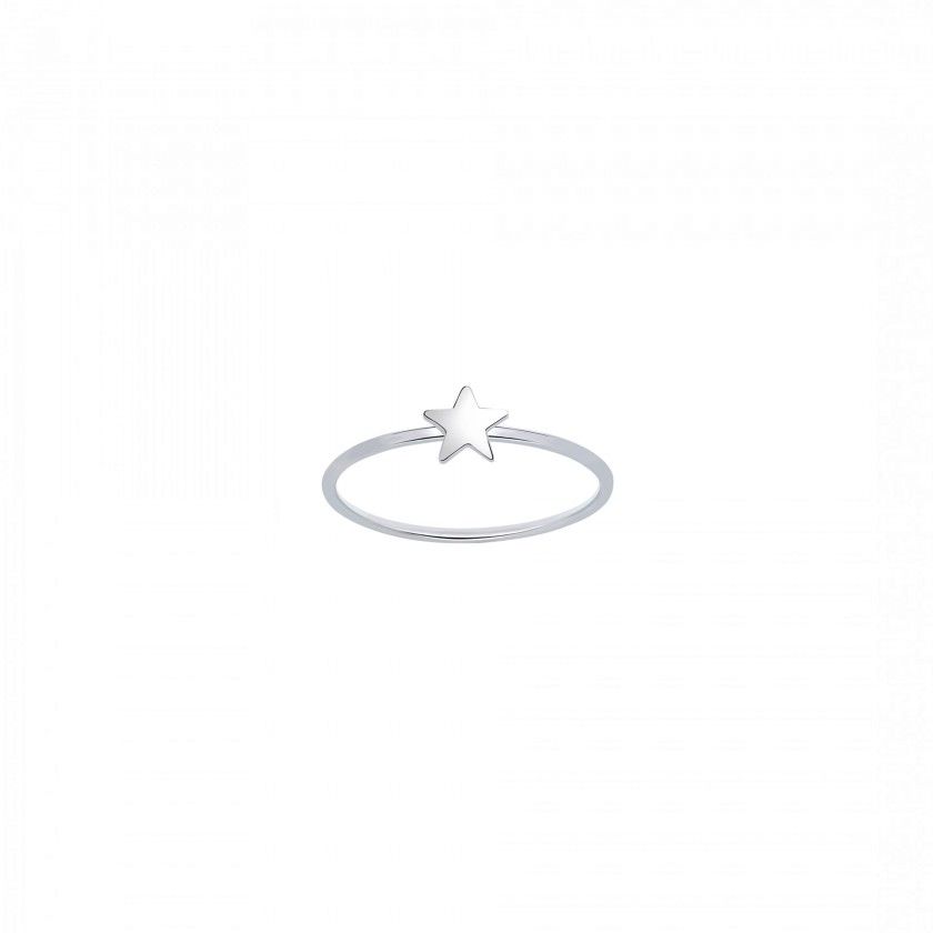 Silver star ring