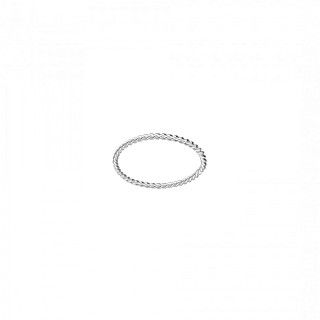 Braided silver ring