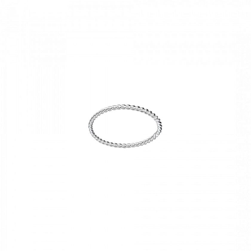 Braided silver ring