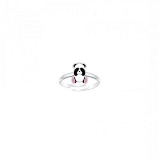 Panda silver ring