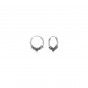 Ethnic silver hoop earrings