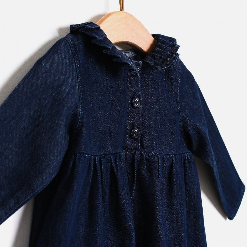 Vestido de beb Molly, em ganga