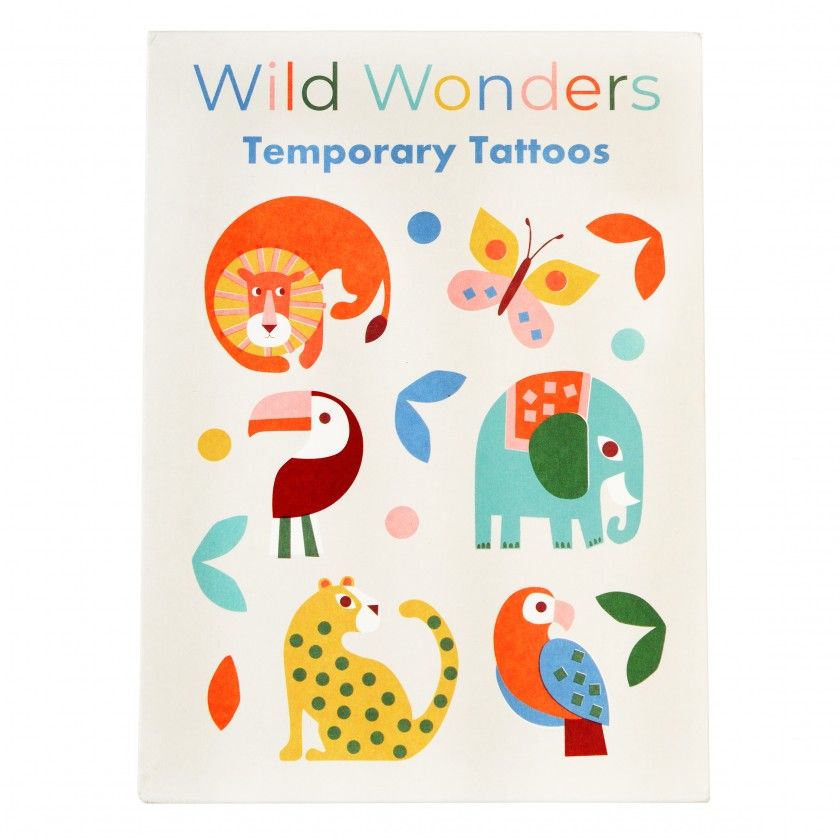 Wild wonders temporary tattoos (2 sheets)