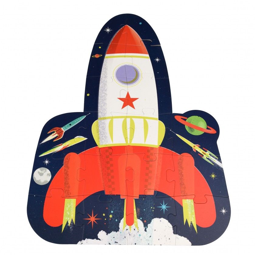Space age rocket jigsaw puzzle