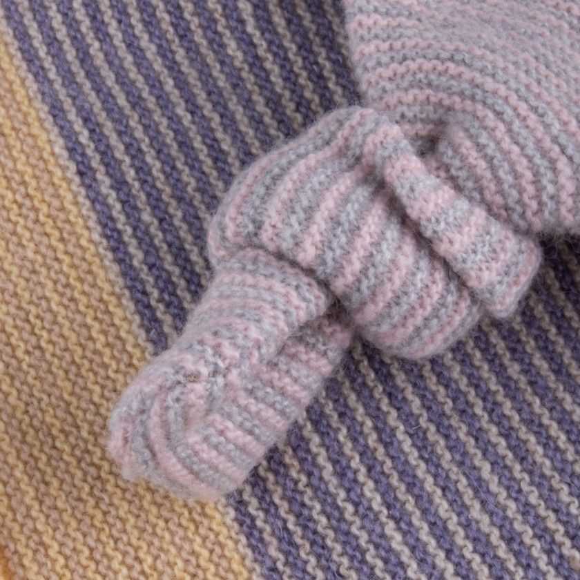Beanie newborn knitted Stripes