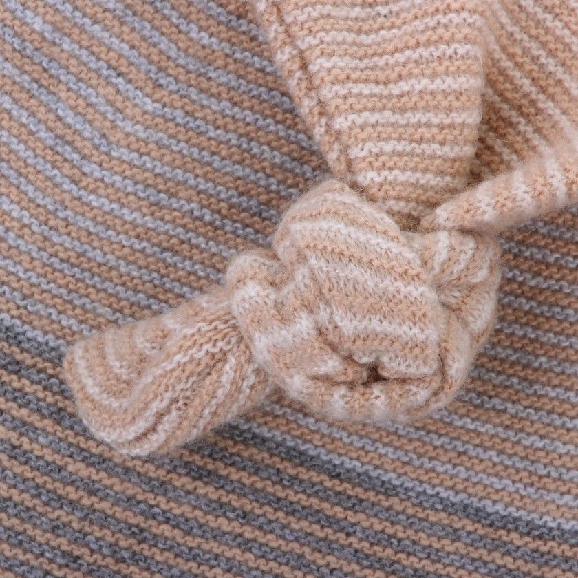 Beanie newborn knitted Stripes