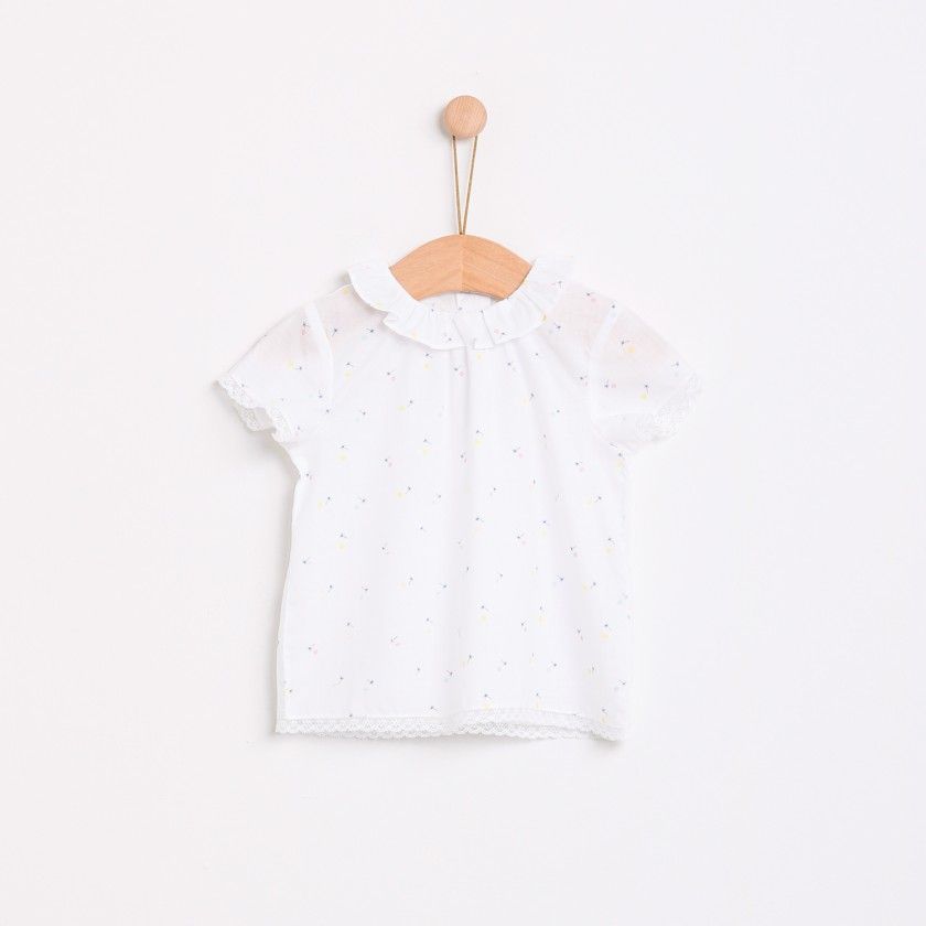 Flores cotton baby blouse