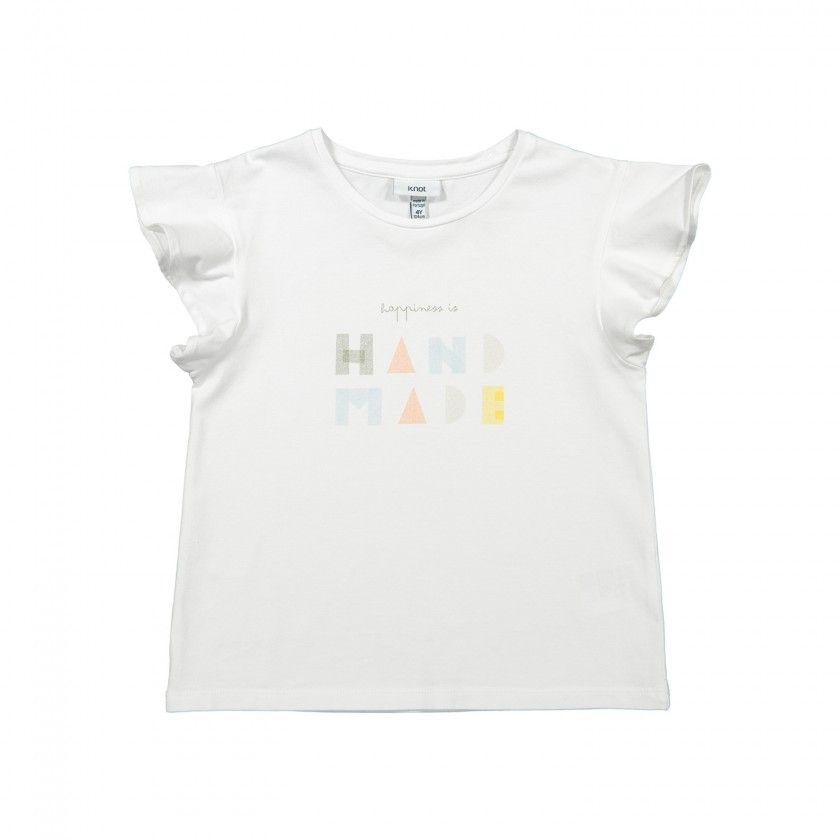 T-shirt de menina Handmade, em algodo
