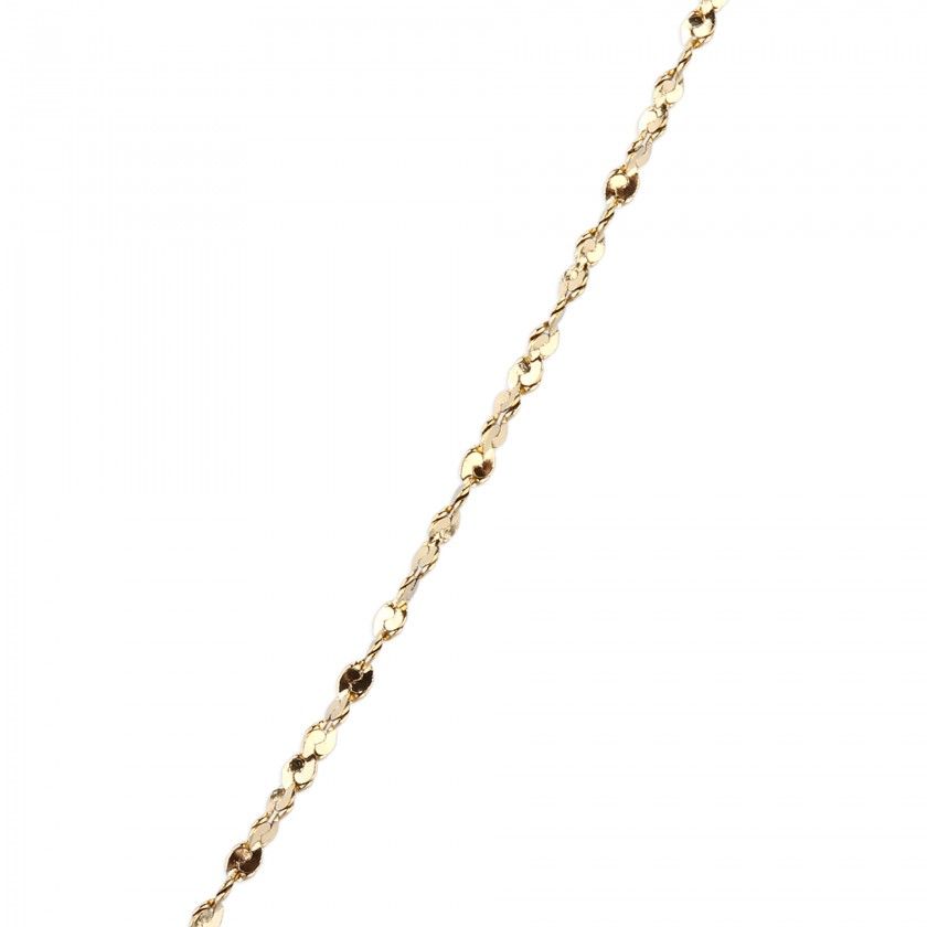 Twisted mesh silver necklace
