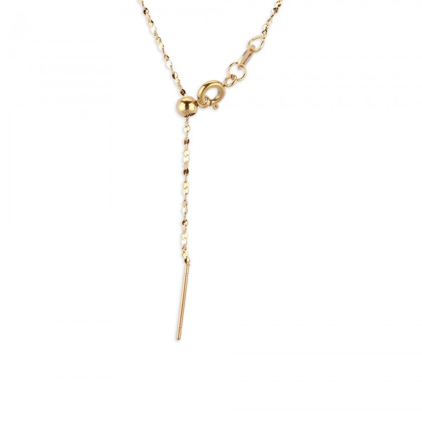 Twisted mesh silver necklace