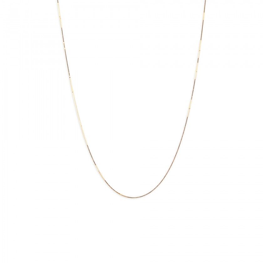 Twisted mesh silver necklace