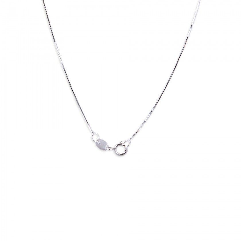 Twisted mesh silver necklace