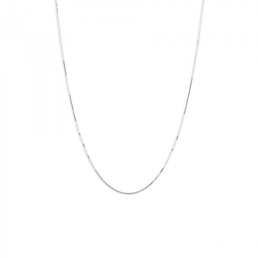 Twisted mesh silver necklace