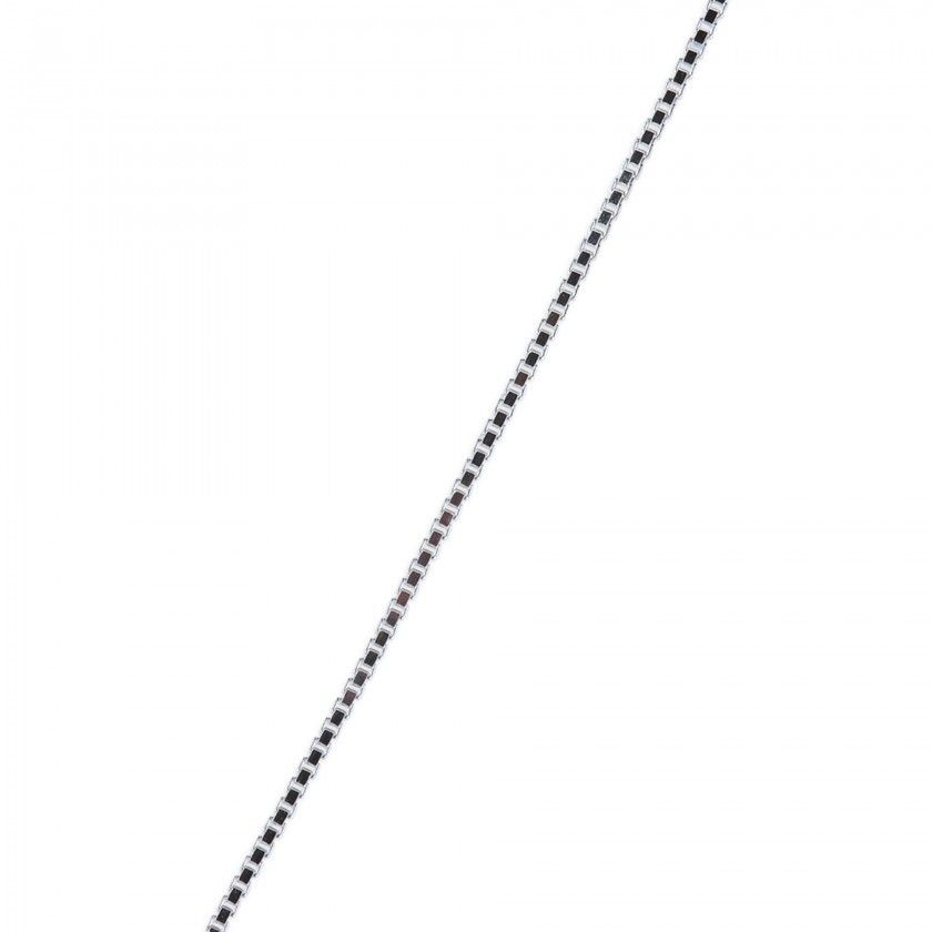 Twisted mesh silver necklace