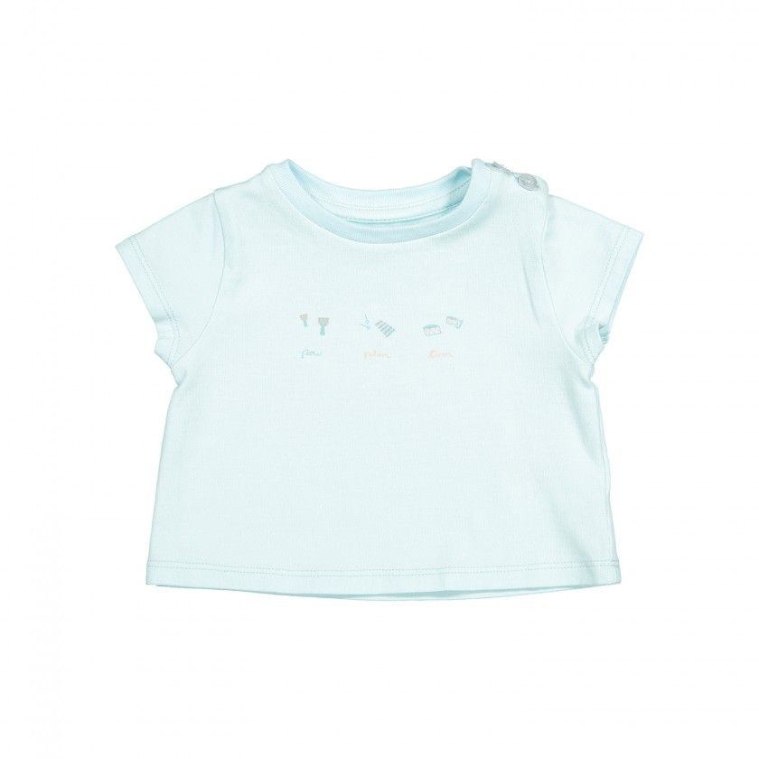 T-shirt de beb Plim Tum para menino, em algodo