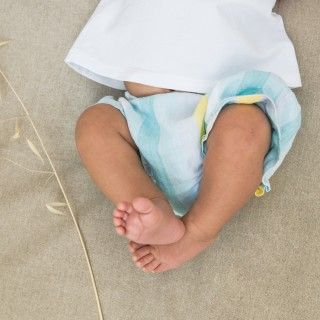 Calções bebé linho Savana Stripes