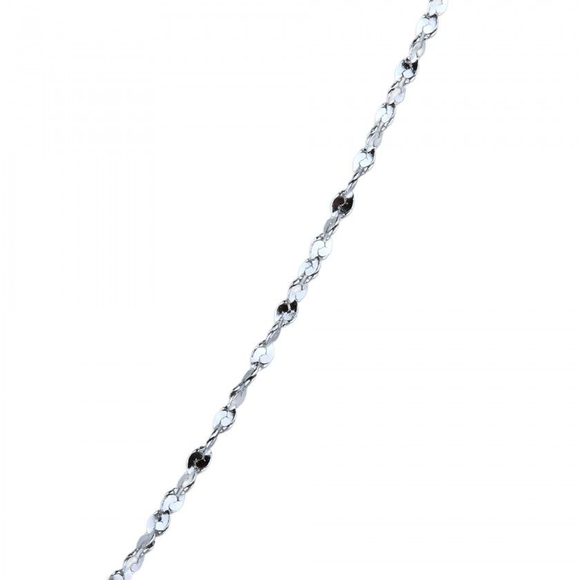 Twisted mesh silver necklace