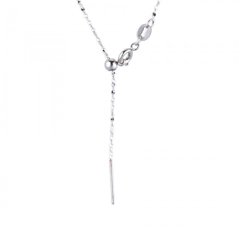 Twisted mesh silver necklace