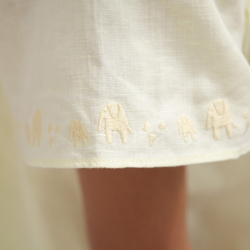 Vestido linho Elephants