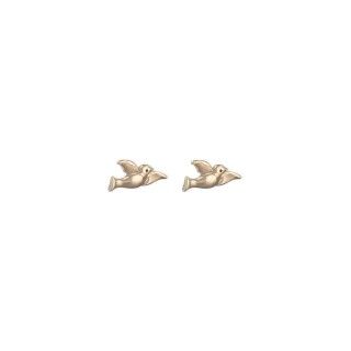 Golden swallow brass earrings