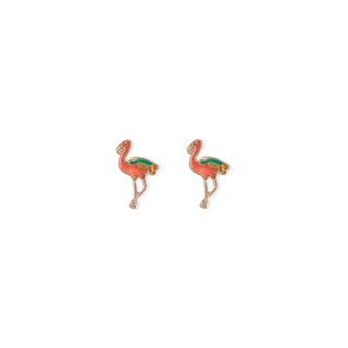 Brass flamingo earrings