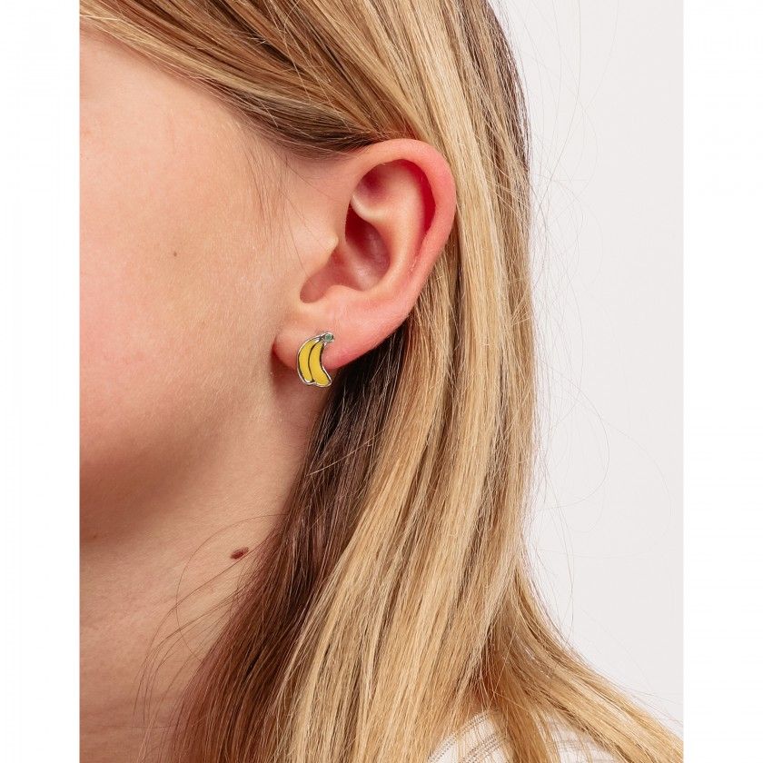 Bananas brass earrings