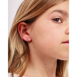 Silver flamingo earrings